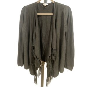 Vila Milano black fringe sweater - sz M